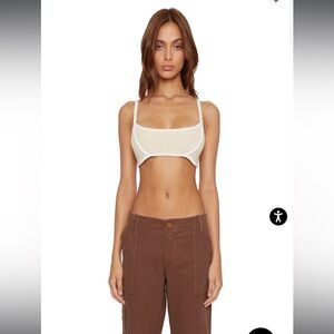 Danielle Guizio RIB KNIT EXPOSED SEAM BRA